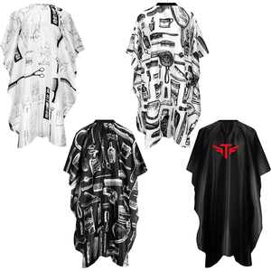 Cape de coiffure personnalisée avec motif imprimé, imperméable et anti-adhérente, pour adultes - Product Image 1