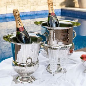 Metal cooler luxury dining decor bar counter accessory festive celebration <b>bucket</b> wine and champagne - Product Image 5