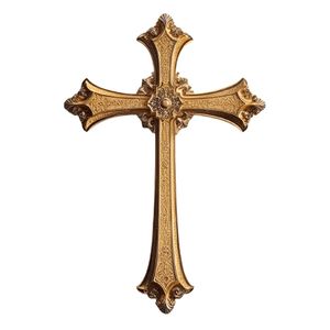 Croix décorative en laiton de qualité supérieure pour la décoration murale intérieure, usage religieux chrétien spirituel. - Product Image 5