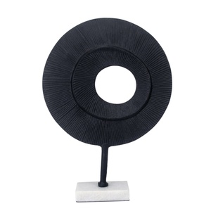 Escultura Hecha a Mano con Amor, Diseño Geométrico Circular, Decoración Artística para Mesa, Estilo Minimalista para Sala de Estar - Product Image 1