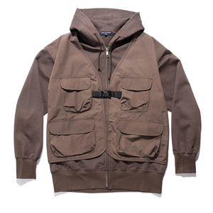 เสื้อฮู้ดดี้โอเวอร์ไซส์ผ้าเดนิมซิปแบบวินเทจคุณภาพสูงสั่งทำพิเศษสำหรับฤดูหนาว แบบ ODM สีพื้น ยูนิเซ็กส์ - Product Image 1