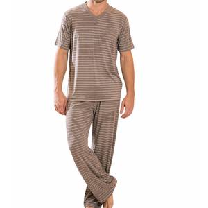 Conjunto de Pijama para Hombre de Fábrica Directa, Algodón Suave y Transpirable, Ropa de Dormir Tejida, Proveedor de Marca Privada - Product Image 5
