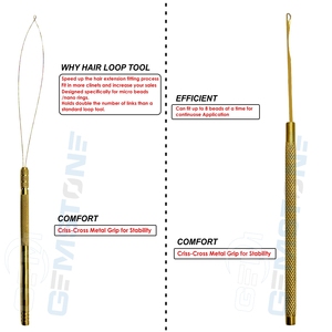 Kit d'outils professionnels pour extensions capillaires avec pince à micro-perles à 2 trous, pince ouvre-perles, pinces à boucles, aiguilles et ciseaux - Product Image 6