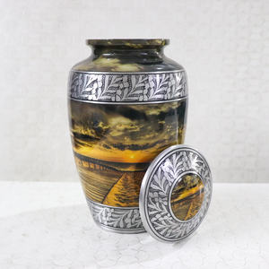 Urnas de Cremación para Adultos de Aluminio Esmaltado de Alta Calidad, Recuerdo para Cenizas Humanas, Diseños Tradicionales y Modernos, 220 Pulgadas Cúbicas - Product Image 1