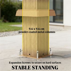 ผลิตภัณฑ์หลังคาคลุมระเบียงกลางแจ้งสีน้ำตาลและศาลาพักผ่อน - Product Image 2