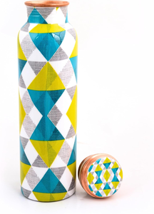 Botella de Agua de Cobre Puro de Alta Calidad de 800 ml, Diseño con Logotipo Impreso, Diferentes Estilos, Empaque de Vidrio Premium, Ideal para Campamentos y Fiestas, Hecho en India - Product Image 3