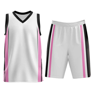Dernières tendances en matière d'uniformes de basket-ball en gros, imprimés, couleurs et logo personnalisés, séchage rapide, respirant, 100% polyester, design élégant - Product Image 1