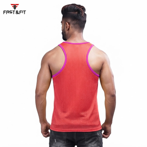 Factory Price Breathable Men Sports Mesh Sleeveless Mesh <b>Singlets</b> for Men Transparent Vest for Sale Transparent Vest - Product Image 2
