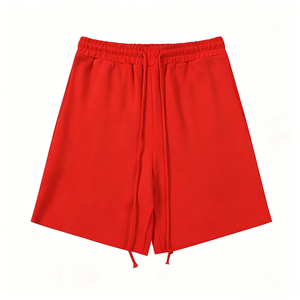 Shorts pour hommes très demandés, Bermuda en coton gris pour hommes, taille à cordon, couleur unie, tricoté, respirant, taille mi-haute, décontracté - Product Image 5