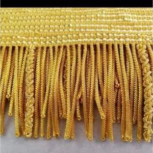 Flecos de Borlas de Hilo Metálico Dorado Personalizados para Disfraces Históricos, Flecos Metálicos Hechos a Mano, Flecos de Hilo Metálico Dorado - Product Image 3