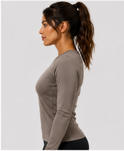 Haut médical à manches longues pour femme, coupe ajustée, respirant, extensible, sous-blouse d'infirmière, uniforme d'hôpital, fabrication OEM ODM - Product Image 2