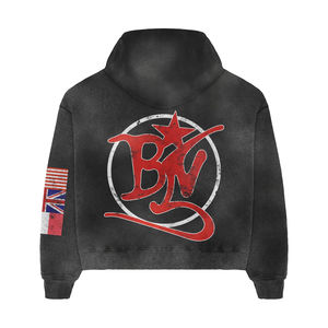 Conjunto de Sudadera con Capucha y Pantalones Cortos para Hombre, Talla Grande |   Conjunto Deportivo de Dos Piezas para Entrenamiento |   Impresión Personalizada OEM - Product Image 5