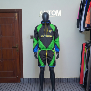 Waterproof Windproof Casual Hooded <b>Jacket</b> <b>Short</b> Sets Men's Lightweight Cotton Solid Summer Outdoor Wind Breaker - Product Image 4