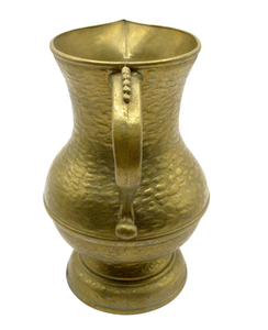 Pichet à eau vintage en métal martelé avec poignée et bec courbes pour restaurant et hôtel, en cuivre pur, design entièrement gaufré - Product Image 4