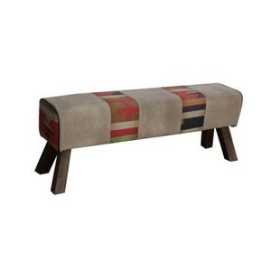 Modern Fabric Upholstered <b>Stool</b> with Wooden Legs Contemporary Living Room Furniture Home Decor Ottoman Seat - Product Image 1