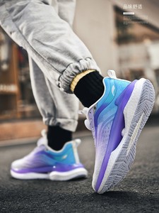 Tendance Mode Hommes Baskets de Sport Décontractées en Maille Respirante Tricotée à Haute Élasticité avec Amorti, Chaussures de Course Couple Shadow - Product Image 5