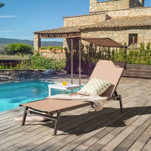 Sdraio da Esterno Regolabile a 6 Posizioni con Parasole, Lettino Prendisole di Qualità Premium - Product Image 5