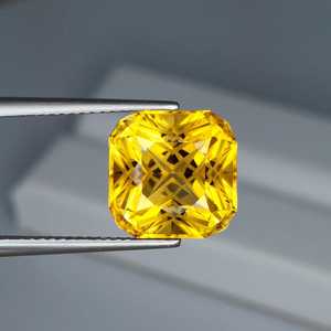 Citrino natural amarillo dorado, corte cojín, piedra preciosa suelta personalizada, cuarzo facetado para la fabricación de joyas, proveedor mayorista - Product Image 2
