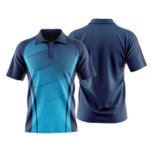 Men's Sublimated 100% <b>Polyester</b> Soccer Jersey Short Sleeve Moisture Wicking Regular Fit Gradient for Black Turn-down Collar - Product Image 1