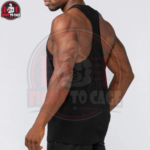 Servicio OEM ODM en un solo color negro sólido. Buen proveedor con logotipo propio. Ropa deportiva con logotipo totalmente personalizado. Camisetas sin mangas para hombre con impresión de logotipo. - Product Image 2