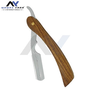 Professional Barber Razor Folding Straight Razor Single <b>Edge</b> Blade Swing Lock Wooden Handle Premium Barber Shaving <b>Tool</b> - Product Image 6
