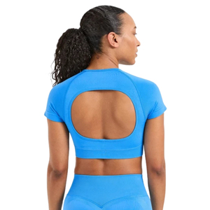 Top Deportivo Sin Costuras para Mujer, Camiseta Deportiva Elástica, Suave y Cómoda, Transpirable, para Gimnasio, Entrenamiento, Fitness, Ropa Deportiva al por Mayor - Product Image 4