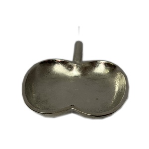 Bandeja de plato en forma de manzana Atiqco Diseño suave para servir comida elegante Plato de plata de metal para presentar alimentos Platos de aperitivos seguros - Product Image 1