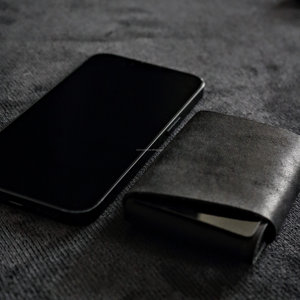 Portefeuille en cuir véritable sans couture, minimaliste, fin, porte-cartes, fait main, sans couture, emballage personnalisé de marque LSSW-0005 - Product Image 1