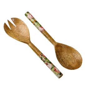 Ustensiles à salade avec manche en résine, pour servir et déguster, personnalisables, compatibles micro-ondes et four - Product Image 5
