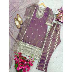 Conjunto Dupatta superior para fiesta de trabajo con secuencia bordada para mujer con diseño elegante - Product Image 2