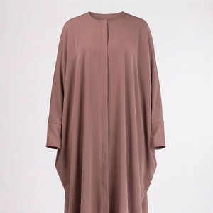 Abaya Modeste Style Dubaï pour Femmes Musulmanes en Tissu Polyester Coton Écologique Respirant – Design Formel pour Soirées - Product Image 1