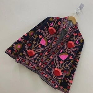 Statement Velvet Suzani Embroidered Jacket Boho Vintage Ethnic <b>Coat</b> Unique Handmade Designer Wear Wholesale Price - Product Image 2