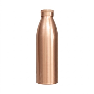 Bouteille d'eau en cuivre pur 1000 ml/1 L, anti-fuite, artisanale, récipient ayurvédique pour les bienfaits santé, écologique, réutilisable - Product Image 1