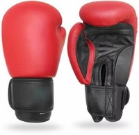 Gants de MMA Premium Rouge et Blanc en Cuir Imperméable avec Fermeture Auto-agrippante Unisexe Ensemble d'Entraînement Professionnel Boxe Muay Thai