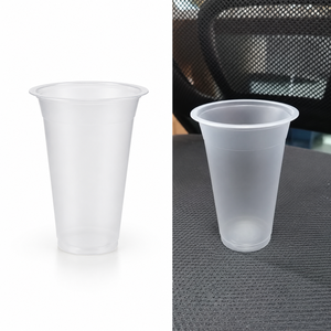 แก้วพลาสติกฝ้า 16 ออนซ์ ทรงกลม วัสดุ PP ผนังชั้นเดียว สำหรับเครื่องดื่ม - Product Image 1