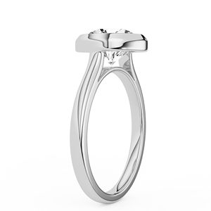 Anillo de Diamante Cultivado en Laboratorio de Corte Redondo de 2.09 CT en Oro de 14K y 18K, Anillo de Compromiso Minimalista con Solitario, Anillo de Boda Moderno con Engaste de Bisel, Joyería - Product Image 5