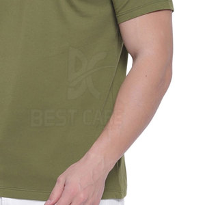 Camiseta de hombre al por mayor con logo personalizado impreso, 100% algodón, cuello redondo, corte holgado, servicio OEM personalizado, camiseta de color sólido para hombre - Product Image 6