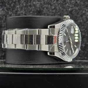 Reloj de Lujo para Hombre de 41 mm, Acero Inoxidable, Mecánico Automático, Analógico, Cristal de Zafiro Negro Sunray, Índice Luminoso, Estilo Ejecutivo - Product Image 2