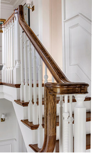 Accroche-main en bois massif de caoutchouc facile à installer, embout à quart de tour à 90 degrés pour escalier et balcon, avec garantie d'un an - Product Image 6