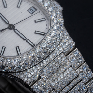 Diamond Luxury VVS Moissanite Automatic Mechanical <b>Square</b> Glass Stainless Steel Band Iced 100% Pass Diamond Tester Hip Hop Style - Product Image 3