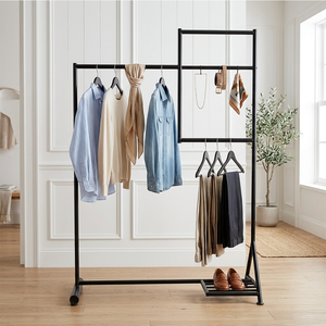 Présentoir à vêtements portable Bros Display, pliable, robuste, en métal, étagère à plusieurs niveaux moderne, présentoir de vêtements pour la vente au détail, OEM ODM Vietnam - Product Image 3