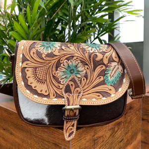 Bolso de Cuero Vacuno Genuino de Alta Calidad, Elegante y Personalizado, Bolso Cruzado de Diseño con Herramientas Artesanales para Mujer - Product Image 4