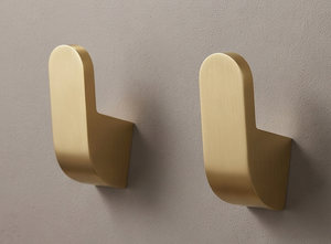 Minimalist Metal Wall <b>Hooks</b> Brushed Gold Finish Anti Rust Wall Mounted <b>Hooks</b> For Clothing Storage - Product Image 1