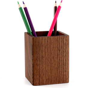 Solid Wood <b>Pen</b> Holder Pencil Stand Makeup Brush Holder Best Quality Wood <b>Pen</b> Holder Office Stationery Storage <b>Box</b> - Product Image 1