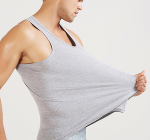 Wholesale Cheap Polyester Soft 2x2 Knit Rib <b>Mens</b> Singlet tank <b>Vests</b> Zip Bag <b>Men's</b> Ribbed Plain <b>White</b> tank Tops - Product Image 5