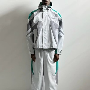 Conjunto Deportivo Cortavientos con Capucha y Pantalones, Ropa Deportiva Personalizada, Impermeable, con Cierre, Reflectante, de Nailon para Hombre - Product Image 1