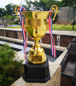Trofeos deportivos de metal para campeones, subcampeones y terceros, trofeos de orejas dobles - Product Image 3