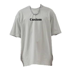 เสื้อยืดโอเวอร์ไซส์ แขนสั้น น้ำหนัก 240 กรัม ผลิตจากผ้าฝ้าย 100% เป็นมิตรต่อสิ่งแวดล้อม พิมพ์ลายดิจิทัลได้ตามสั่ง สำหรับทั้งชายและหญิง - Product Image 1