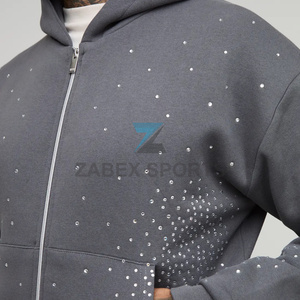 Sweat à capuche premium orné de strass pour hommes – Fabricant de sweats à capuche pour hommes avec strass – Vêtements personnalisés - Product Image 4