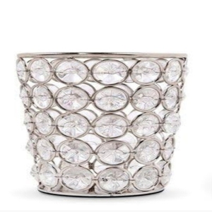Porte-bougie en métal et cristal, décoration de Noël pour la maison, écologique, fait main, décorations lumineuses brillantes en métal et cristal - Product Image 1